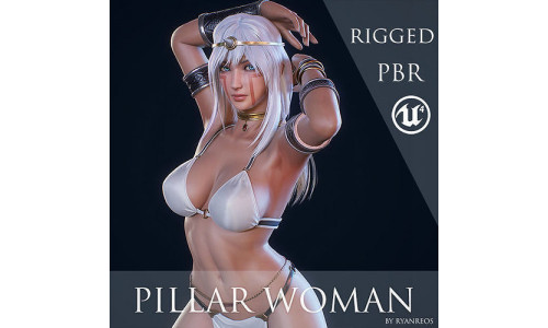Ancient Tribal Goddess - Game Ready Low-poly 3D model
