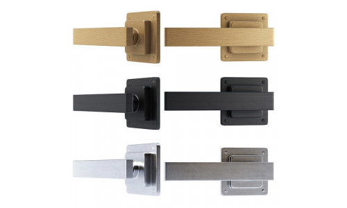 Ander Metallic Door Handles Low-poly 3D model