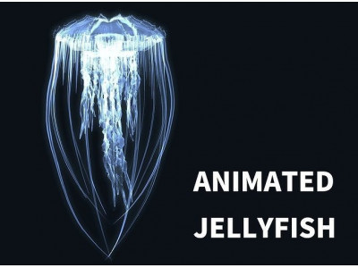animated jellyfish Low-poly 3D model