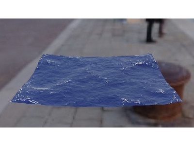 Animated ocean 3D model Low-poly 3D model