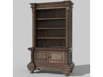Antique bookcase 3D model