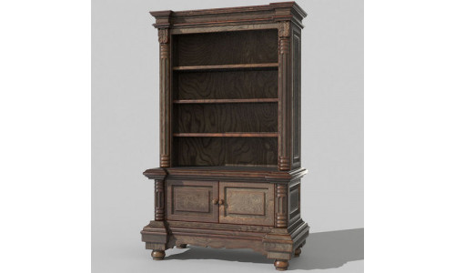 Antique bookcase 3D model