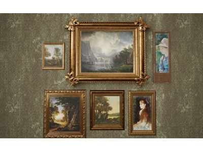 Antique Old Paintings Low-poly 3D model