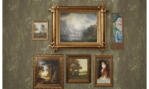 Antique Old Paintings Low-poly 3D model