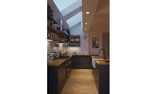 Apartment and Kitchen Interior Scene 3D model