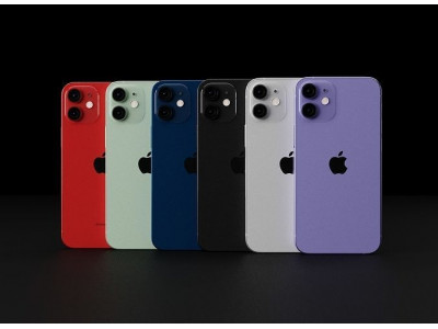 Apple iPhone 12 Mini In All Official Colors and Dimensions Low-poly 3D model