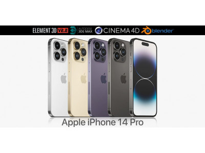 Apple iPhone 14 Pro all colors 3D model