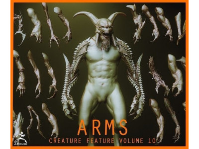 ARMS - 33 Creature arms OBJs and Zbrush IMM 3D model