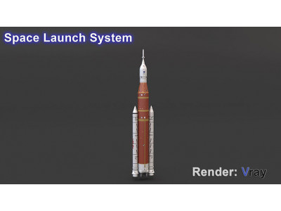 Artemis Rocket - SLS Space Launch System 3D model