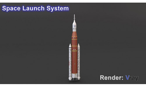 Artemis Rocket - SLS Space Launch System 3D model