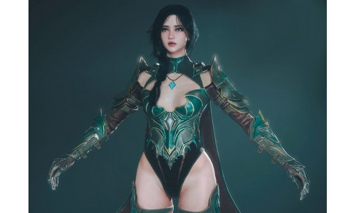 Assassin Girl Low-poly 3D model