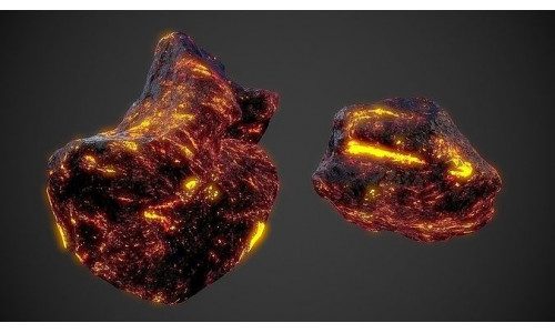 Asteroids Pack Low-poly 3D model
