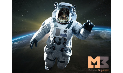 Astronaut Low-poly 3D model