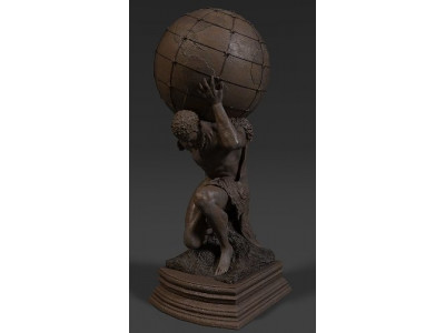 Atlas Statue Low-poly 3D model