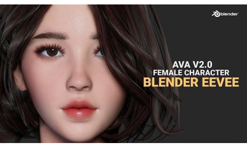 Ava v2 - Female Rigged Character 3D model