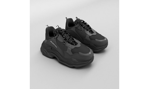 balenciaga triple s black 3D model