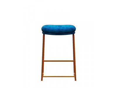 Bar chair fabric and gold foil Low-poly 3D model