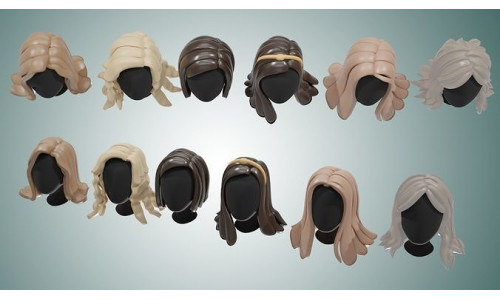 Base Haircuts 11-16 Low-poly 3D model