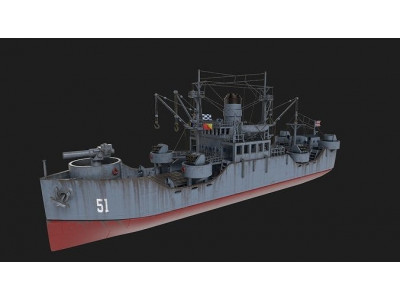Battleship Low-poly 3D model