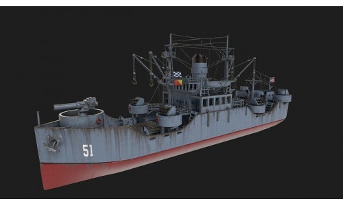 Battleship Low-poly 3D model