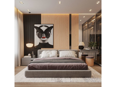 BEDROOM MODERN FULL MODEL WITH TEXTURE 3D model