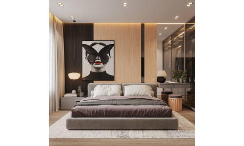 BEDROOM MODERN FULL MODEL WITH TEXTURE 3D model