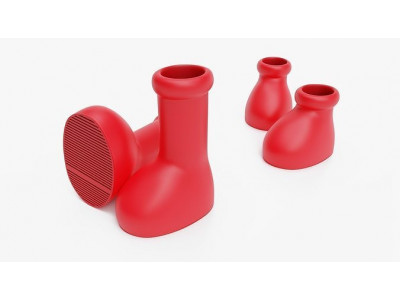 BIG RED ASTROBOY BOOTS Low-poly 3D model