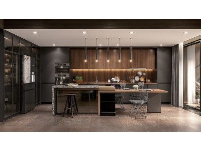 Black kitchen 3D model