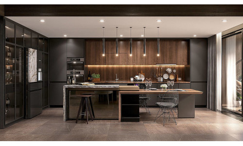 Black kitchen 3D model