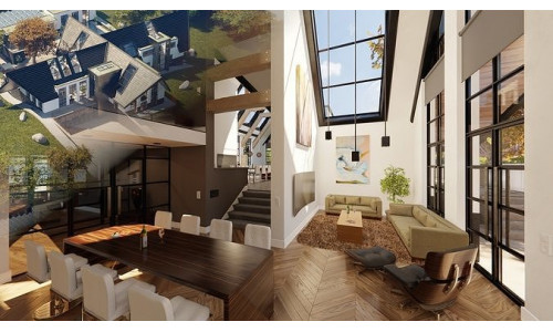 Blender Eevee Modern Villa Low-poly 3D model