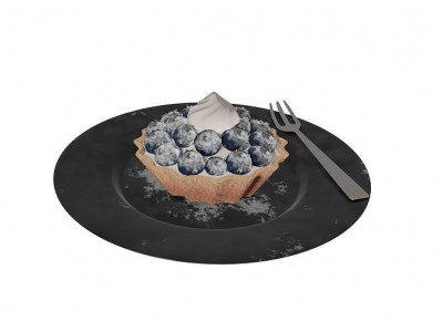 Blueberry Pie 3d Model 3D model