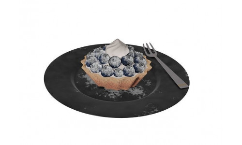 Blueberry Pie 3d Model 3D model