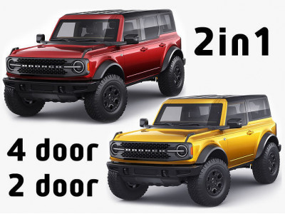 Bronco 2021 4-door and 2-door 3D model