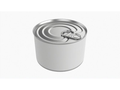 Canned food round metal tin aluminum can 018 3D model