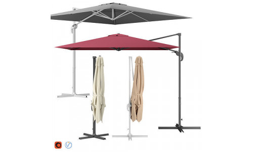 Cantilever Parasol 3D model