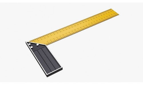 Carpenter ruler L-shape 3D model