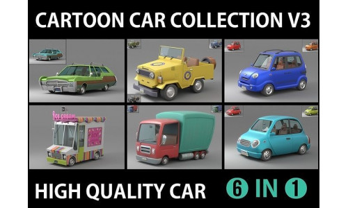 Cartoon Car Collection V3 3D model