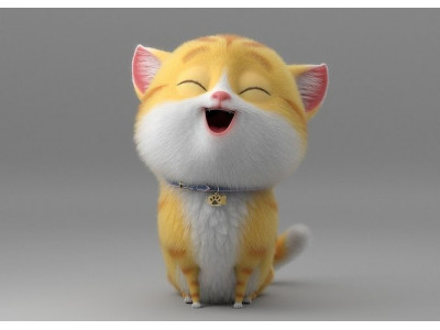 Cartoon Cat Rigged 3D model