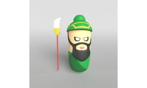 Cartoon Guan Yu v1 001 Low-poly 3D model