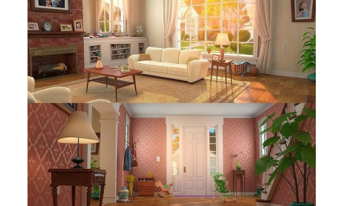 Cartoon Hall Living Room 3D model