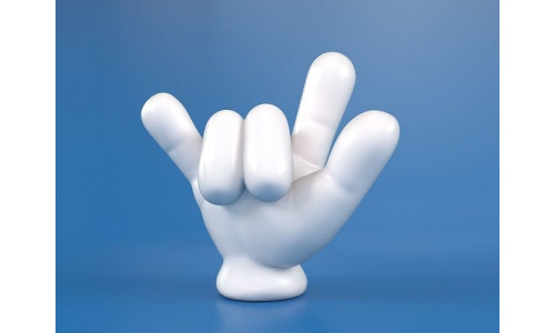 Cartoon hand 5 fingers ILY 3D print model