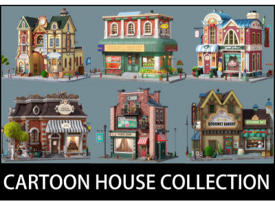 Cartoon House Collcetion V2 3D model
