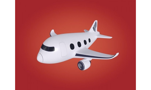 Cartoon Plane Low-poly 3D model