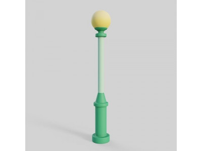 Cartoon Street Light 4 Low-poly 3D model
