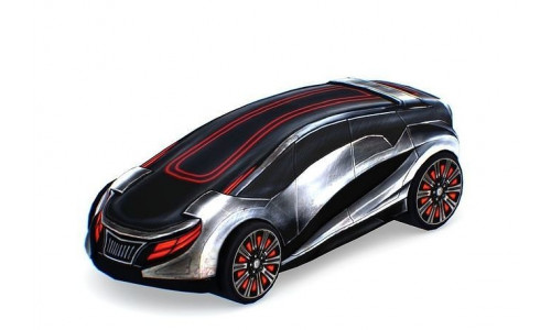 Cartoon Toy AR Racing Car 03 Low-poly 3D model