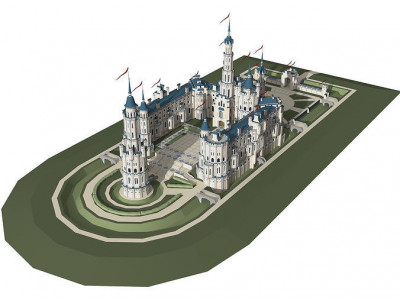 Castle Low-poly 3D model