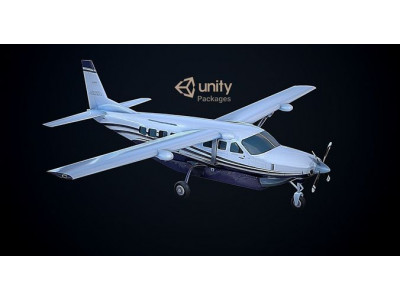 Cessna 208 Caravan VR Unreal PKG Low-poly 3D model