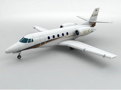 Cessna Citation XLS Aircraft Low-poly 3D model