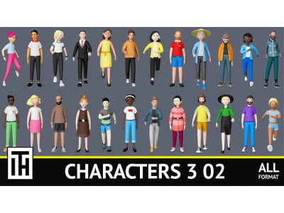 characters 3 02 Low-poly 3D model