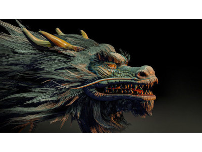 Chinese dragon Low-poly 3D model
